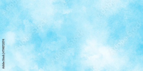 Abstract shinny Summer seasonal natural cloudy blue sky background,Hand painted watercolor shades sky clouds, Bright blue cloudy sky vector illustration. 