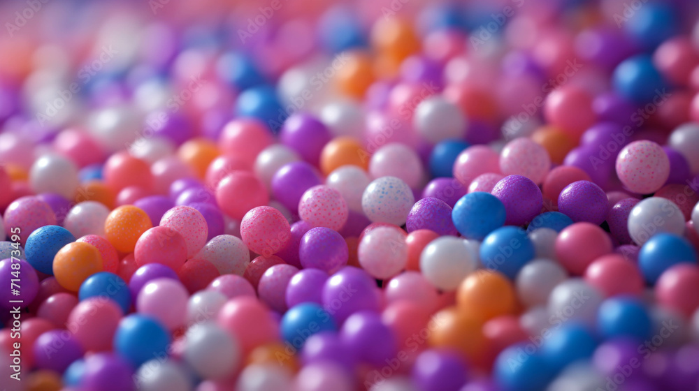 There were piles of colorful beads. There were piles of colorful beads.