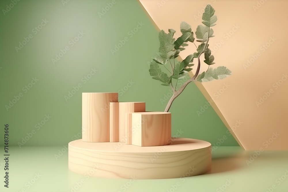 Pedestal podium display. Minimal scene with podium and abstract background. 3d shape for products display presentation. Pastel minimal wall scene, Studio room. Pedestal podium display. Minimal scene with podium and abstract background. 3d shape for products display presentation. Pastel minimal wall scene, Studio room.