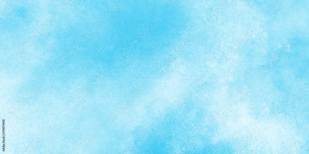 Winter Background. Crumpled Snow Wallpaper. Lake Tie Dye.blurred and grainy Blue powder explosion on white background,Blue sky background and white blurry, clear, and puffy clouds.,