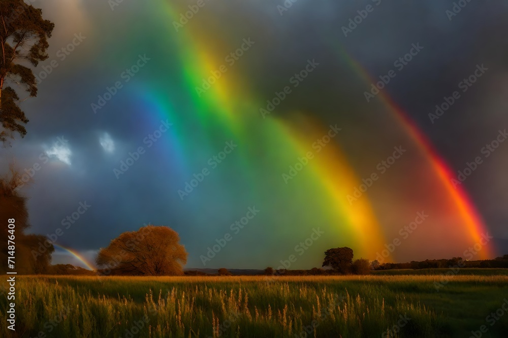 rainbow in the mountains