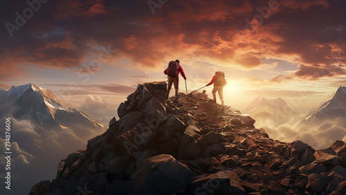 Summit Companions - A Hiker's Journey to the Top