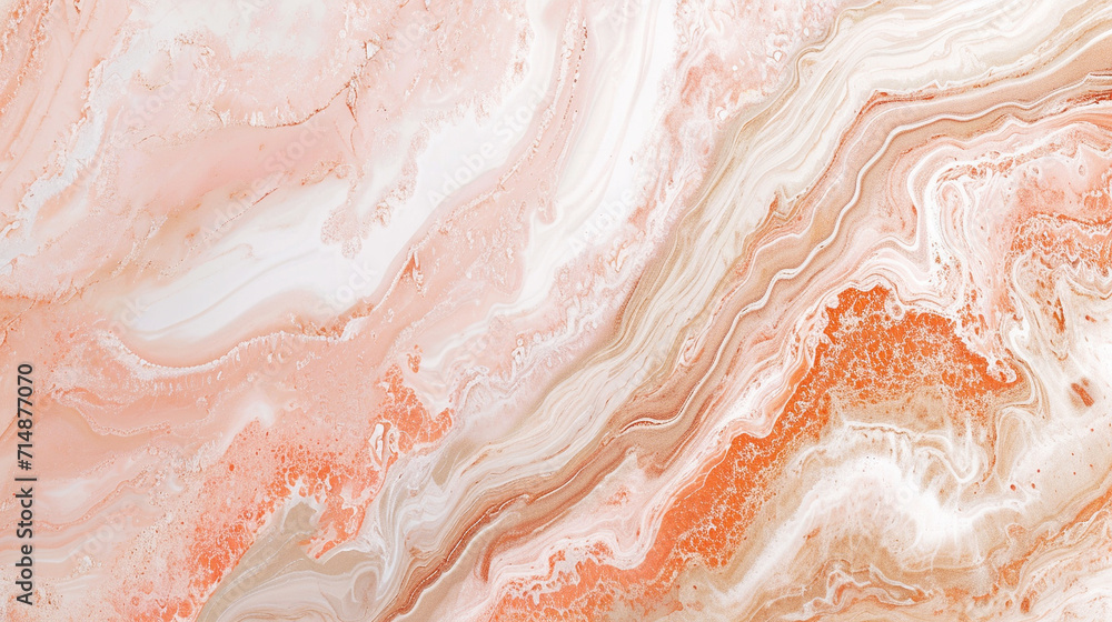 Pale Coral and Tan marble background