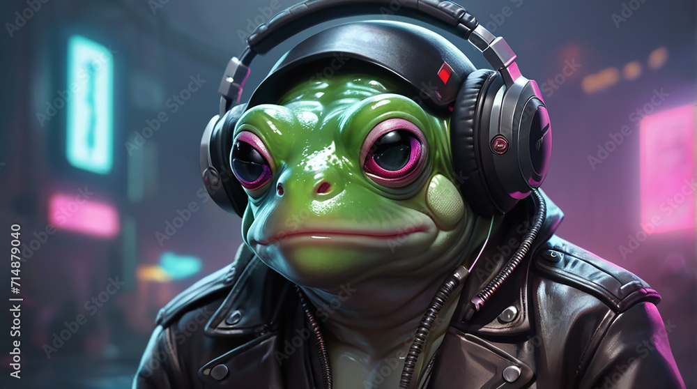 Glass Frog Synthwave Serenity Down Under by Alex Petruk AI GENERATED Glass Frog Synthwave Serenity Down Under by Alex Petruk AI GENERATED