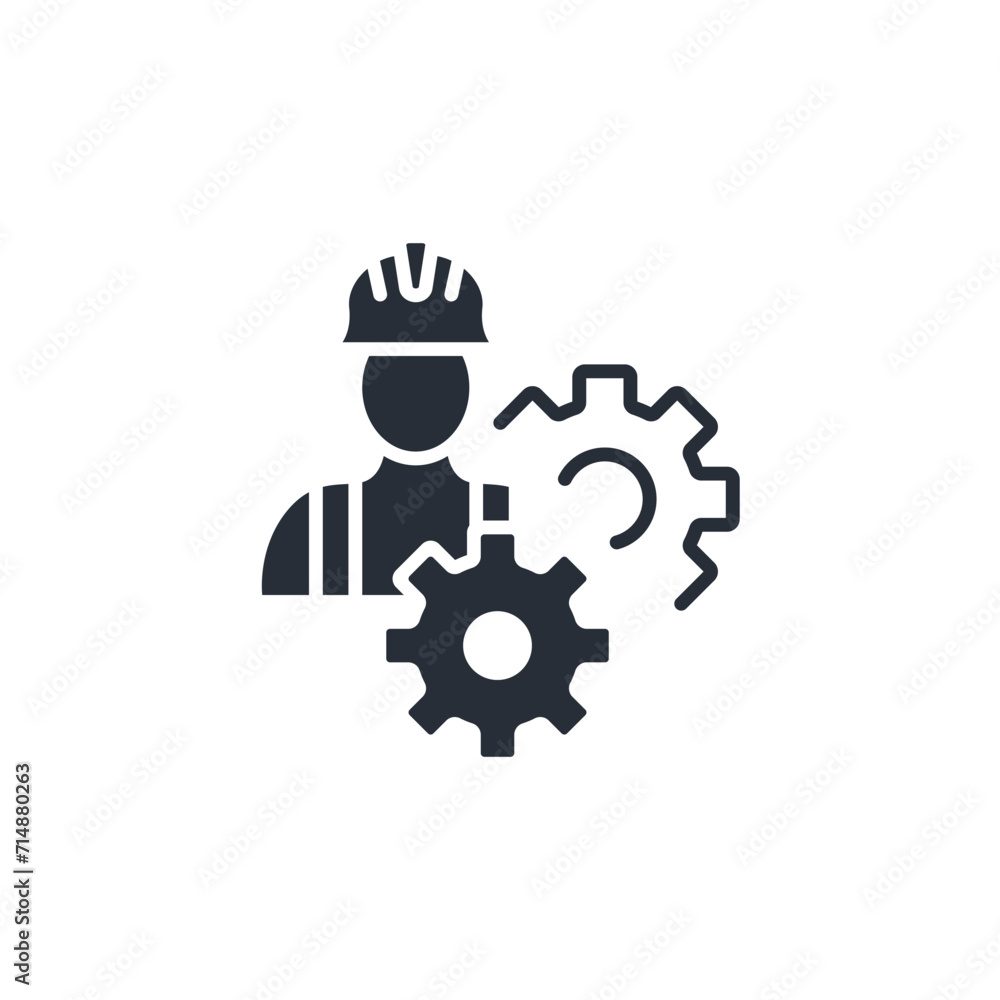 Engineer Architecticon. vector.Editable stroke.linear style sign for use web design,logo.Symbol illustration. Engineer Architecticon. vector.Editable stroke.linear style sign for use web design,logo.Symbol illustration.