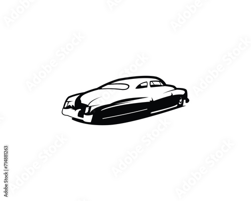 1949 mercury caupe vector illustration. silhouette vector design. Best for logos, badges, emblems, icons, design stickers, vintage car industry