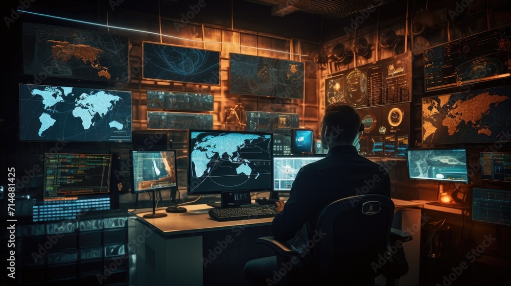 Cybersecurity solution service, AI technology on II security infrastructure business, modern IT business and AI technology concept Cybersecurity solution service, AI technology on II security infrastructure business, modern IT business and AI technology concept