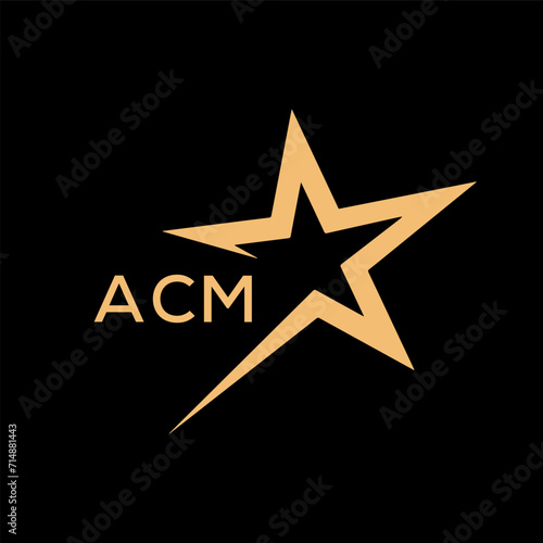 ACM Letter logo design template vector. ACM Business abstract connection vector logo. ACM icon circle logotype. 