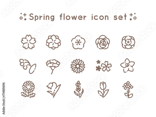 春の花のアイコンセット_2