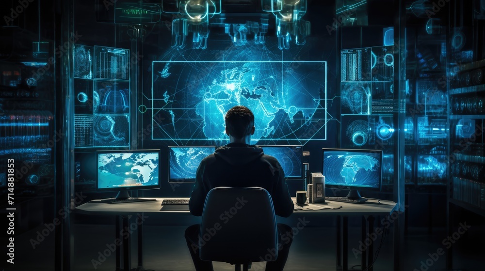 Cybersecurity solution service, AI technology on II security infrastructure business, modern IT business and AI technology concept Cybersecurity solution service, AI technology on II security infrastructure business, modern IT business and AI technology concept