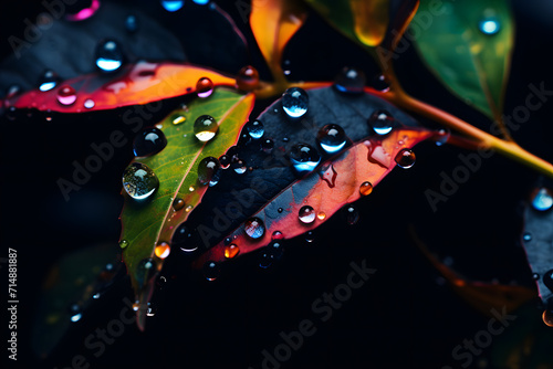 leaf on black amoled wallpaper background photo