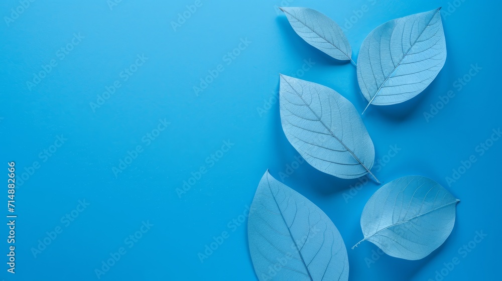 Blues leaves, creative background