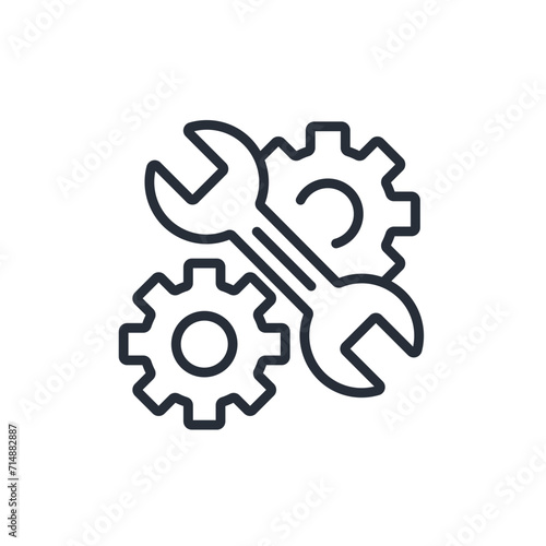 mechanical icon. vector.Editable stroke.linear style sign for use web design,logo.Symbol illustration.