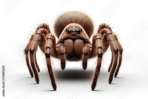 Sac Spider isolated on solid white background. ai generative