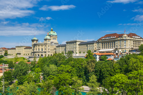 The Federal Palace or Swiss Federal Assembly and Council in Bern city in Switzerland