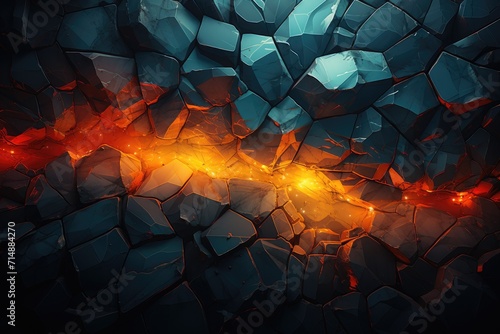 A glowing rock captured in a screenshot, emanating warmth and illumination amidst the darkness