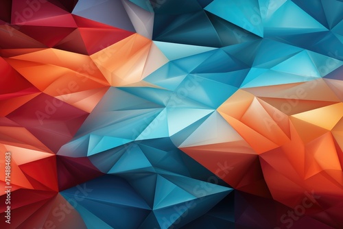 Vibrant origami triangles dance across a canvas of colorful art paper  exuding creativity and the beauty of craft