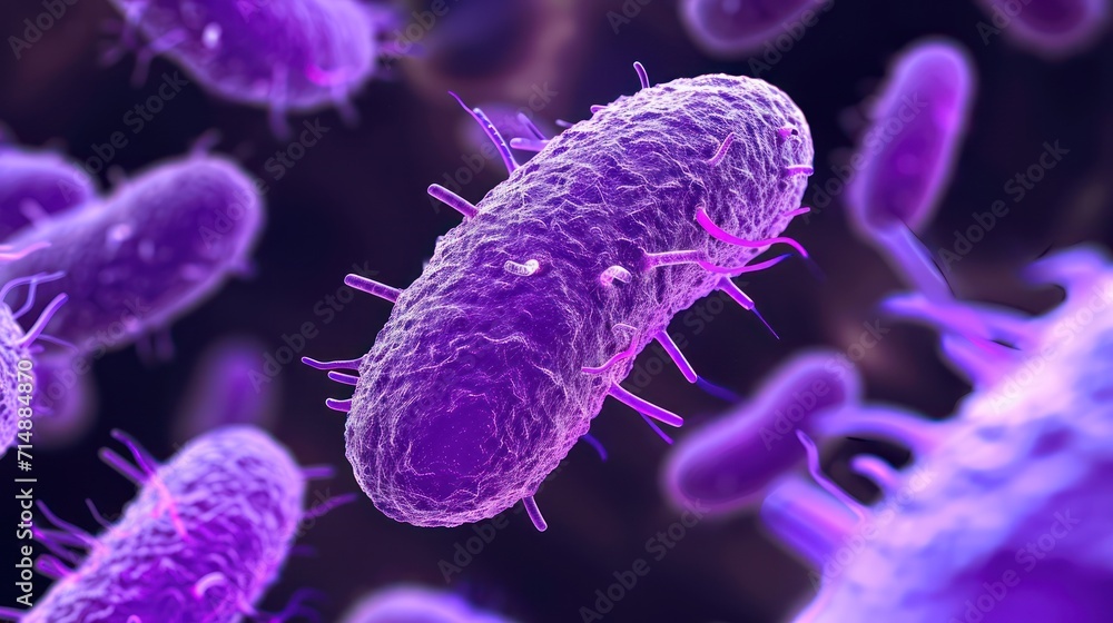Obraz premium purple klebsiella pneumoniae