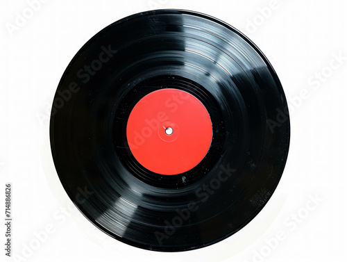 Retro Vinyl Record Isolated On White Background. Classic Record with a Hint of Modernity. Grooves of Nostalgia