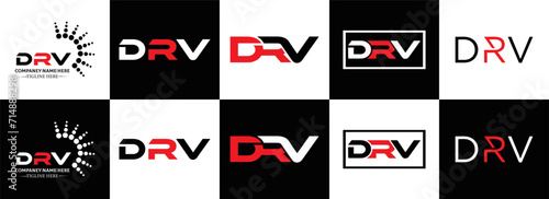 DRV logo. D R V design. White DRV letter. DRV, D R V letter logo design. Initial letter DRV linked circle uppercase monogram logo. D R V letter logo vector design. DRV letter logo design five style.