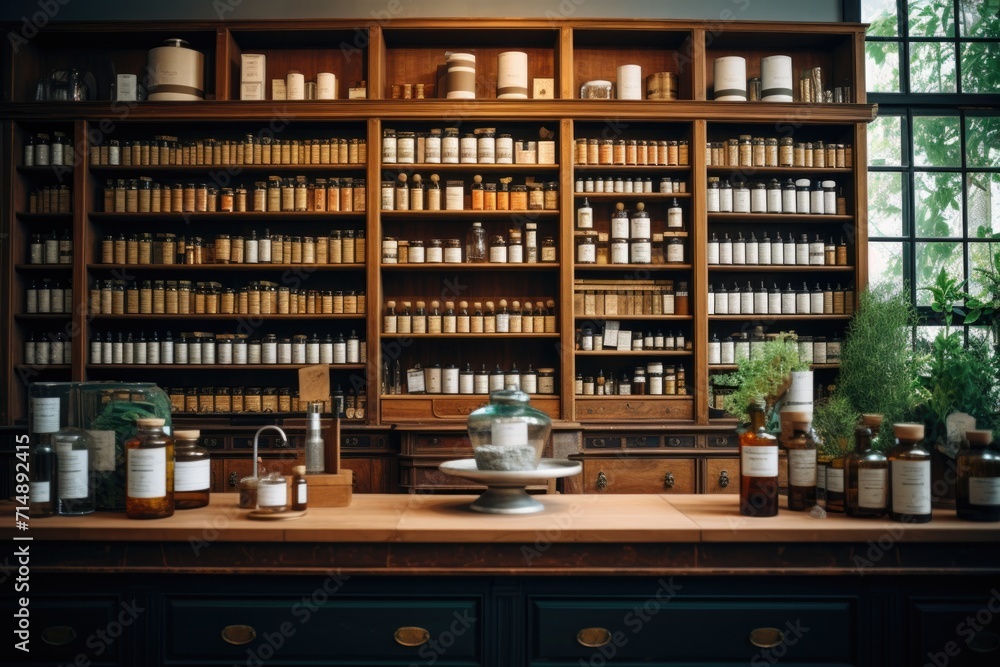 Interior of a pharmacy