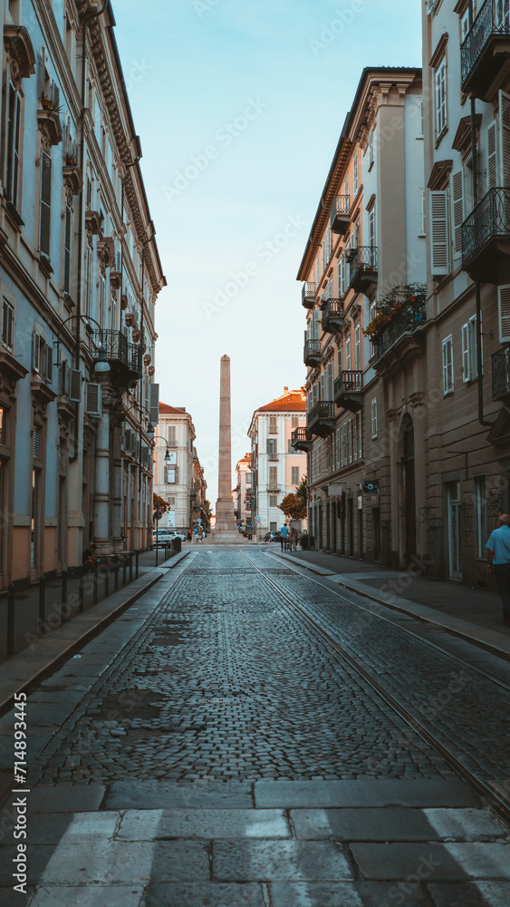 Fototapeta premium Street view in a small town in italy