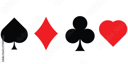 Card Suits vector icon design for multiple use