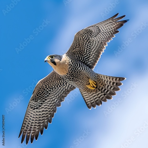 realistic illustration of a flying peregrine falcon 
