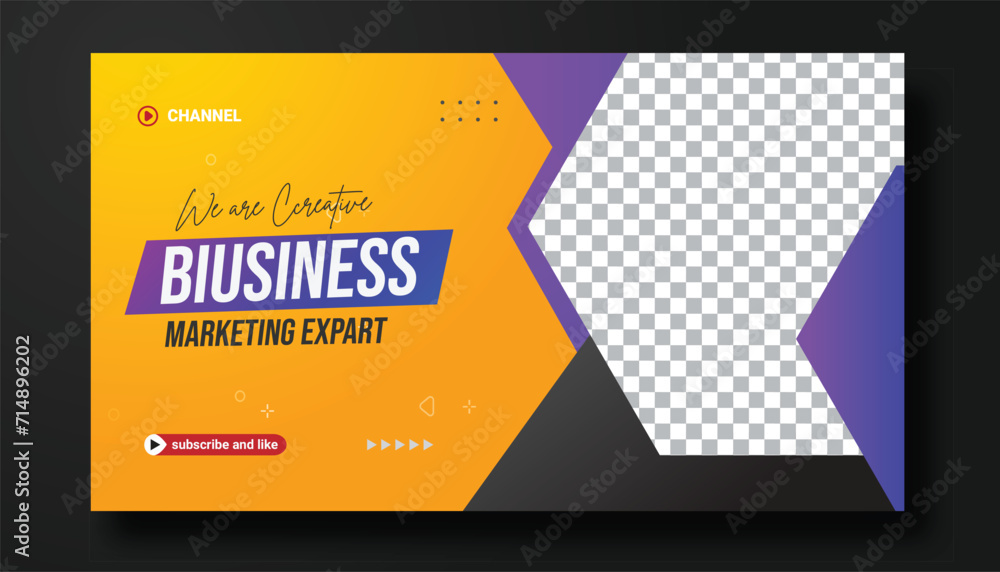 YouTube thumbnail template and business thumbnail for corporate video thumbnail YouTube thumbnail or workshop promotion web banner template YouTube thumbnail template and business thumbnail for corporate video thumbnail YouTube thumbnail or workshop promotion web banner template