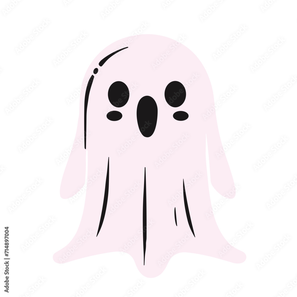 Obraz premium cute funny happy ghosts vector