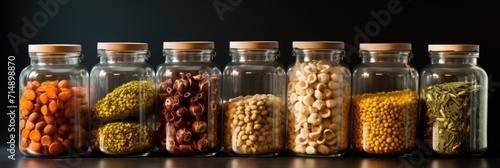 jars for storing cereals and spices