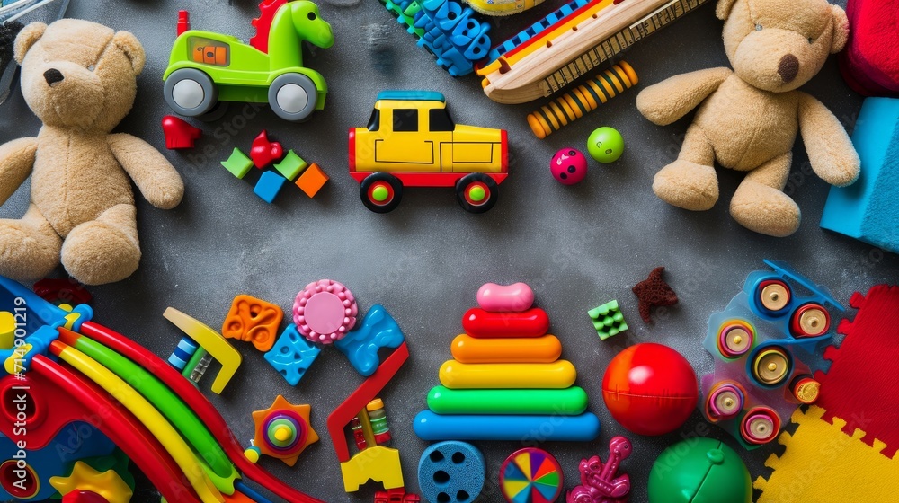 A variety of children's toys A variety of children's toys