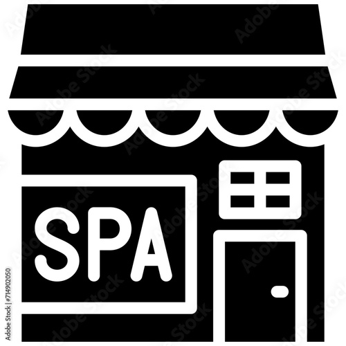 Spa Center vector icon illustration of Shops and Stores iconset.