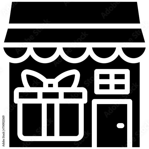 Gift Shop vector icon illustration of Shops and Stores iconset.