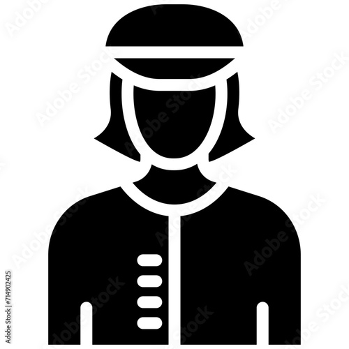 Sporty Lady vector icon illustration of Housekeeping iconset.