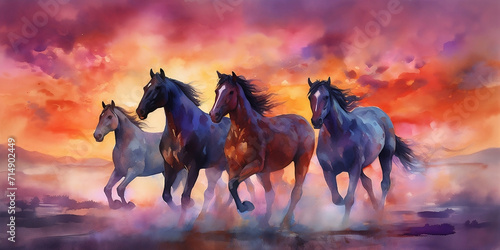 Horses at Dawn