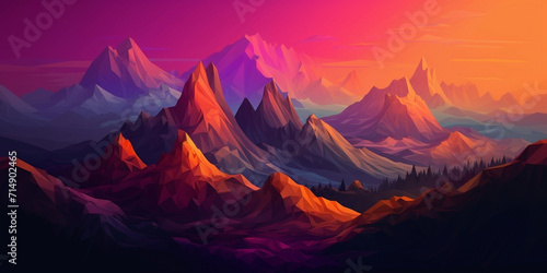 sunrise in the mountains