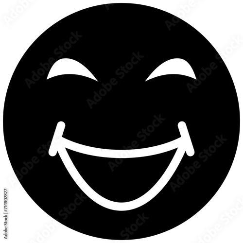 Grinning Squinting Face vector icon illustration of Emoji iconset.