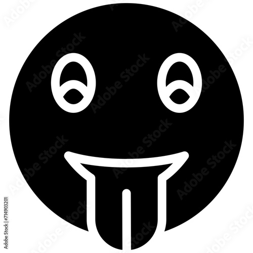 Face with Tongue vector icon illustration of Emoji iconset.