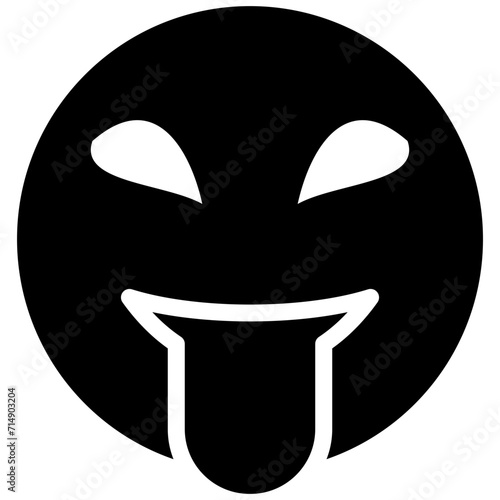 Squinting Face with Tongue vector icon illustration of Emoji iconset.