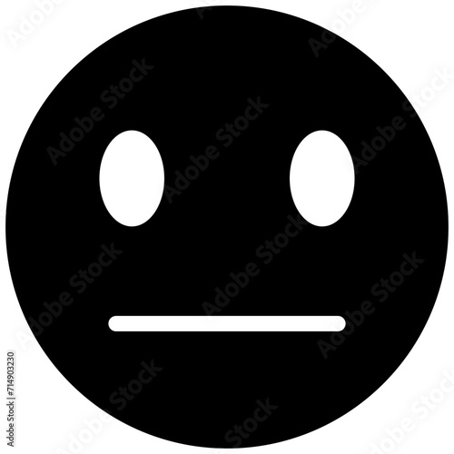 Expressionless Face vector icon illustration of Emoji iconset.
