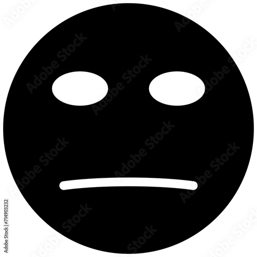 Neutral Face vector icon illustration of Emoji iconset.