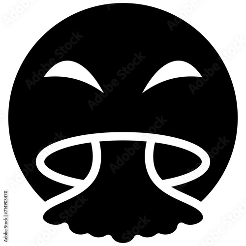 Face Vomiting vector icon illustration of Emoji iconset.