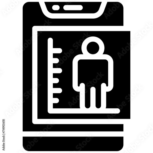 Body Mass Index vector icon illustration of Workout App iconset.