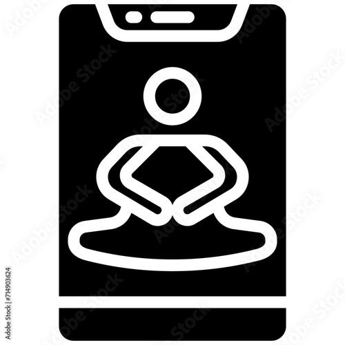 Meditation vector icon illustration of Workout App iconset.