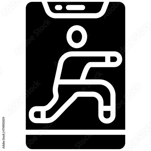 Lunges vector icon illustration of Workout App iconset.