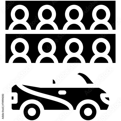 Tribune vector icon illustration of Auto Racing iconset.