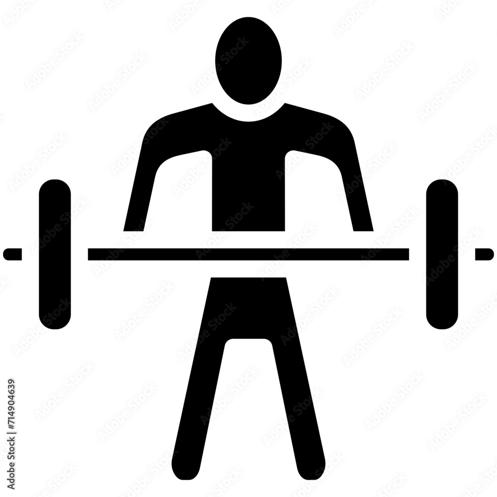 Weightlifting vector icon illustration of Olympics iconset. Weightlifting vector icon illustration of Olympics iconset.