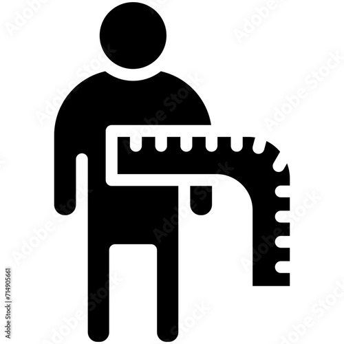 Body Mass Index vector icon illustration of Health Checkup iconset.