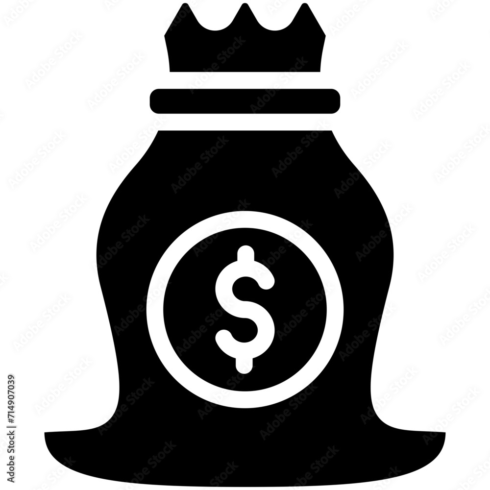 Money Bag vector icon illustration of Donations iconset. Money Bag vector icon illustration of Donations iconset.